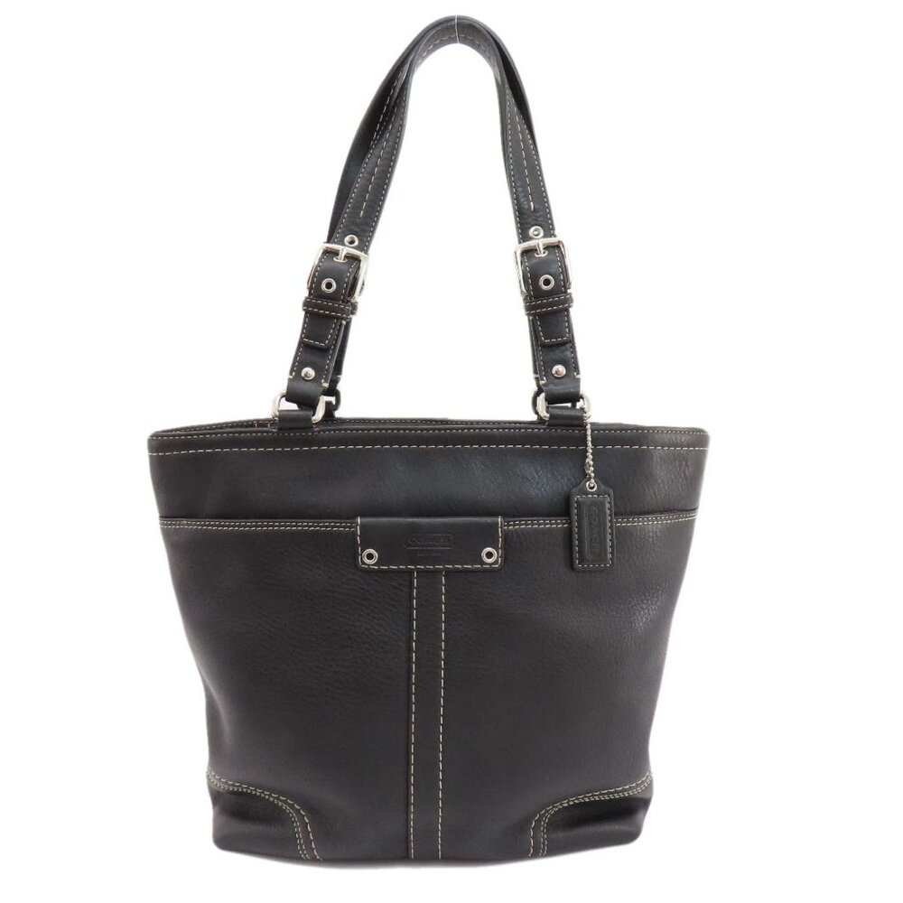 Euc Vintage Coach Hamilton Y2k Black Leather Shoulder Bag Purse